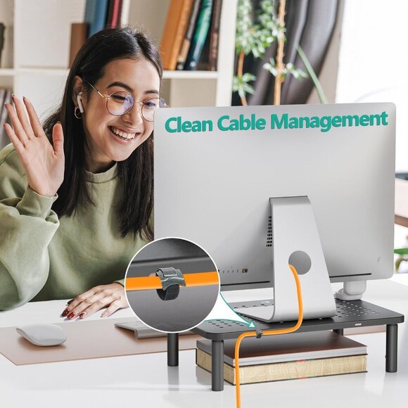 Computer Monitor Stand for Desk, Adjustable Laptop Riser, Desk Monitor Stand Und - Picture 8 of 9